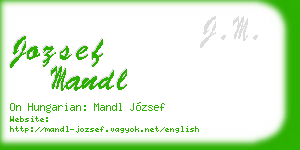 jozsef mandl business card