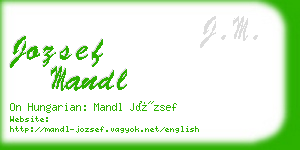 jozsef mandl business card